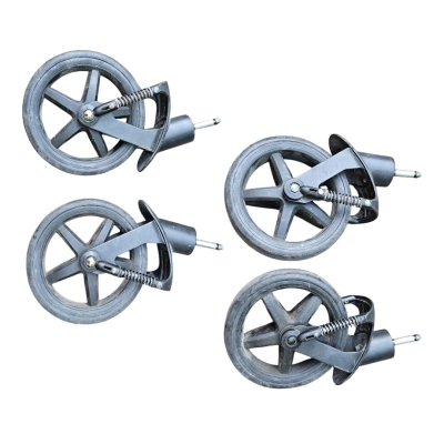 Naprawa kółek w wózku LIONELO - montaż łożysk i kapturków - 2 kółka przednie z wysyłkami!